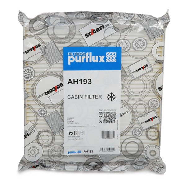 PURFLUX Filtre d'habitacle AH193 Citroën AMI Filtre à air climatisation PURFLUX AH193