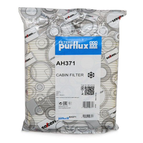 PURFLUX Filtrs, Salona telpas gaiss AH371 Salona filtrs PURFLUX Fiat QUBO AH371