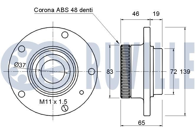 RUVILLE Kurbelwellensimmering 295406 295406 Kurbelwellensimmering CITROËN C8 RUVILLE kaufen