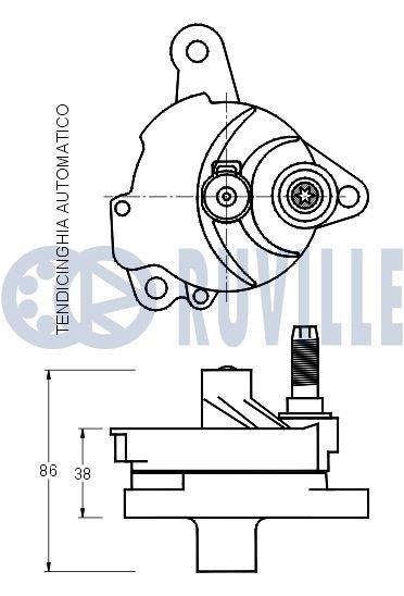 RUVILLE Piekare, Dzinējs 325306 325306 Motora spilvens OPEL TIGRA RUVILLE