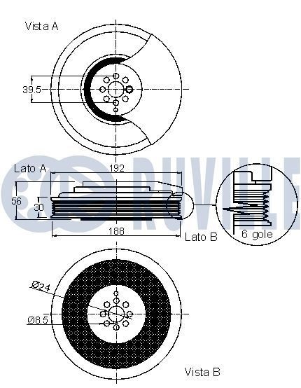 RUVILLE Distributieketting 3450039 3450039 Distributieketting RUVILLE BMW 5-serie