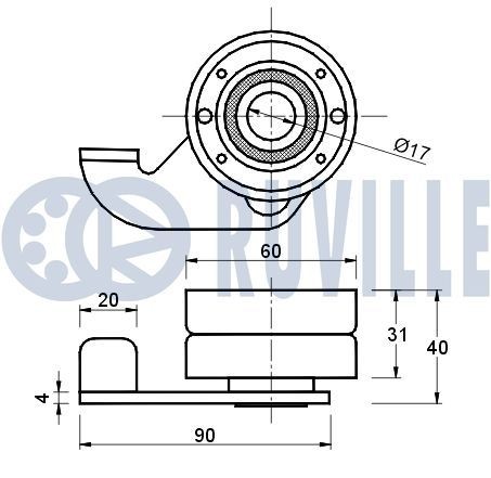 RUVILLE Kett, õlipumbavedu 3451093 Veokett RUVILLE Peugeot 208 3451093