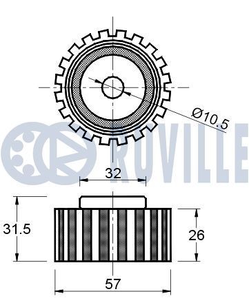 RUVILLE Sadales vārpstas piedziņas ķēde 3466014 Sadales vārpstas piedziņas ķēde RUVILLE Citroën C6 3466014