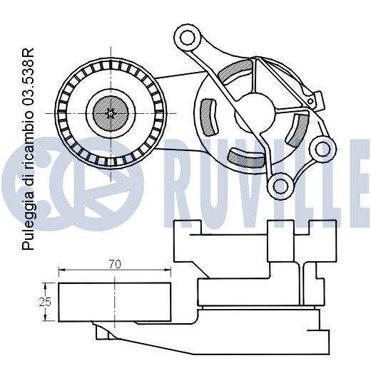 RUVILLE Inner tie rod 915822 FIAT BRAVA RUVILLE inner tie rod 915822