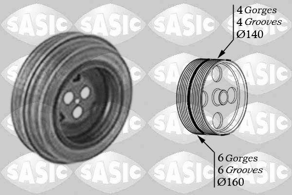 SASIC Remenica kľukového hriadeľa 2150028 2150028 Remenica kľukového hriadeľa SASIC FORD SIERRA
