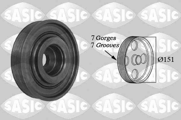 SASIC Remskive, veivaksel 2154009 Remskive veivaksel SASIC Chevrolet HHR 2154009