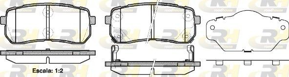 ROADHOUSE Brake pad set 21288.02 21288.02 ROADHOUSE brake pads for PEUGEOT 2008