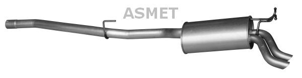 ASMET Koncový tlmič výfuku 01.075 Zadný tlmič výfuku ASMET Mercedes-Benz VARIO 01.075