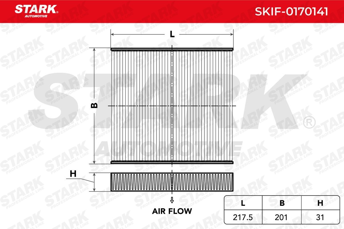 STARK Kupéfilter SKIF-0170141 SKIF-0170141 STARK Mikrofilter Nissan
