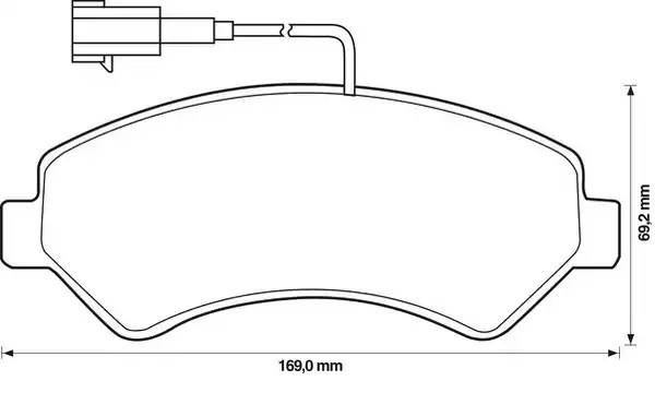 JURID Brzdové doštičky/platničky 573261J Brzdové platničky JURID Fiat 500 573261J