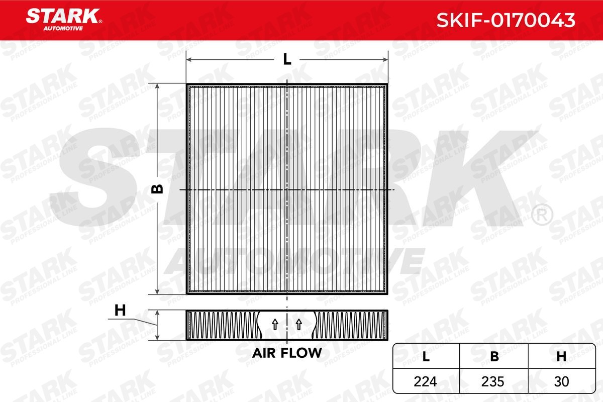 STARK Φίλτρο, αέρας εσωτερικού χώρου SKIF-0170043 SKIF-0170043 Φίλτρο αέρα εσωτερικού χώρου HONDA CR-V STARK