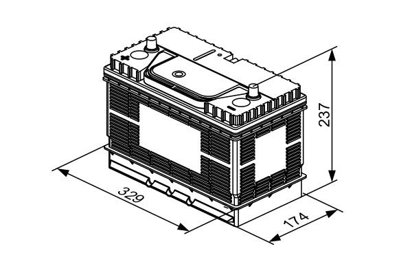 BOSCH Batteria 0 092 T30 500 Batterie Land Rover LP 0 092 T30 500 BOSCH