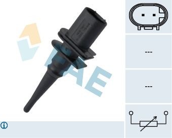 FAE Sensor, udetemp. 33169 FAE 33169 BMW E32 Sensor udetemp originale pris