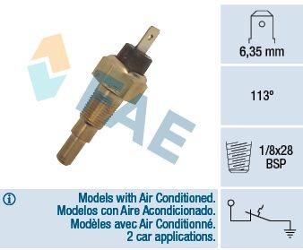 FAE Termokontakt, kylvätskevarning 35670 FAE 35670 Termokontakt kylfläkt Suzuki sx4 ey gy original