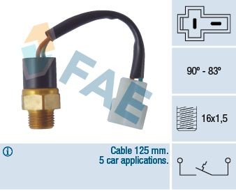 FAE Temperatuurschakelaar, radiateurventilator 36360 FAE 36360 Temperatuurschakelaar radiateurventilator Nissan Navara d40 Pick-up originele prijs