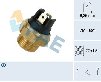 FAE Temperaturkontakt, kølerventilator 37480 Temperaturkontakt kølerventilator FAE Kia EV6 37480