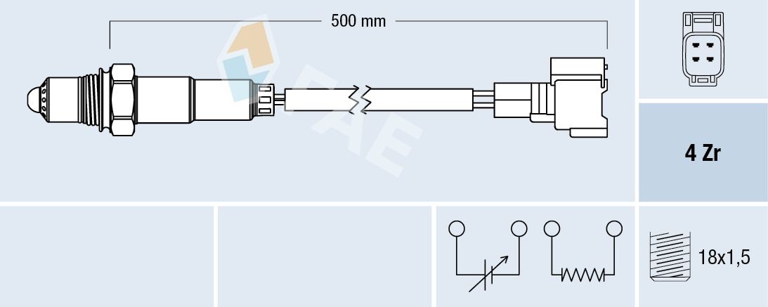 FAE Lambdasonde 77297 O2-sensor SUBARU FAE 77297