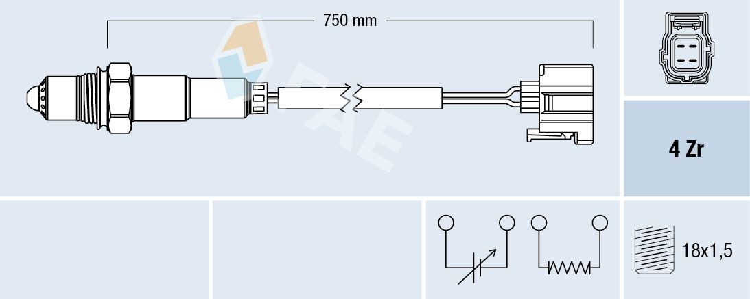 FAE Sonda lambda 77339 77339 costo Sonda lambda FAE MERCEDES-BENZ Serie 124