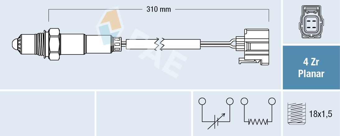 FAE Lambda sonda 77427 Lambda sonda FAE Mercedes-Benz CLA 77427