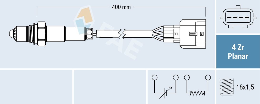 FAE Sonda lambda 77448 O2 sensor FAE SUPER 5 77448 baratos