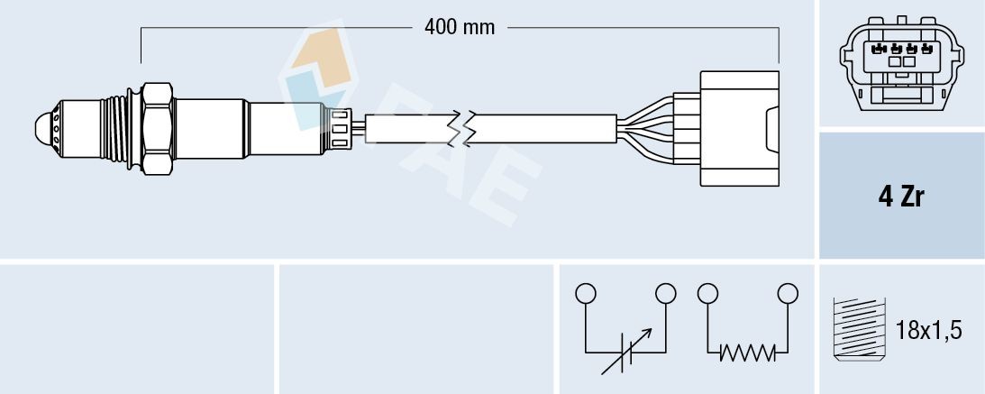 FAE Sonde lambda 77470 Sonde à oxygène FAE X-TRAIL 77470 pas cher