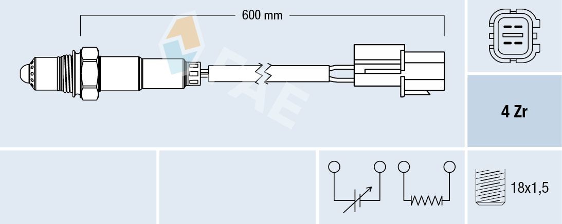 FAE Sonde lambda 77477 Kia OPTIMA Sonde échappement FAE 77477