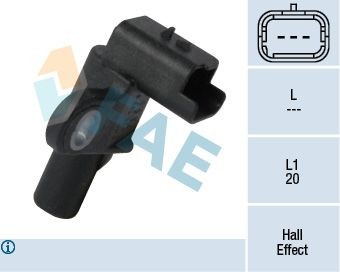 FAE Sensor, knastakselposition 79155 79155 Knastaksel-positionssensor DODGE CALIBER FAE
