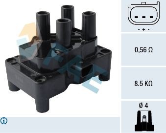 FAE Bobine 80284 80284 Ontstekingsspoel VOLVO V60 FAE