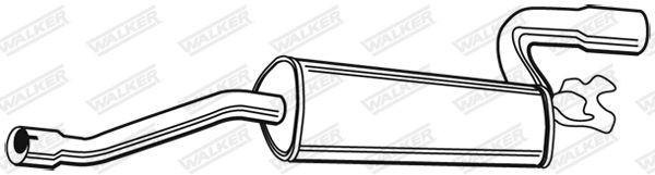 WALKER Panela de escape traseira 02183 Silenciador traseiro WALKER Alfa Romeo 4C 02183