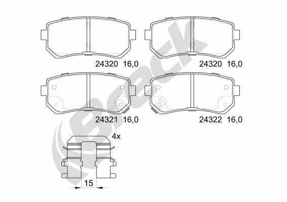 BRECK Brake pad set 24320 00 704 10 24320 00 704 10 BRECK brake pads SUZUKI GRAND VITARA