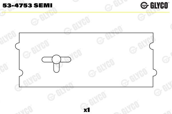 GLYCO Nokkenaslagers 53-4753 SEMI 53-4753 SEMI Nokkenas van de motor Volkswagen GOLF GLYCO