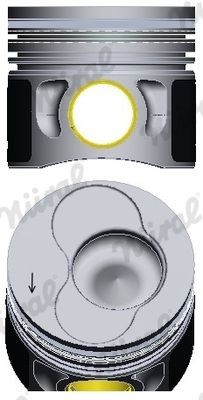 NÜRAL Stempel 87-114907-45 Motor stempel Audi 4B5, C5 87-114907-45 NÜRAL