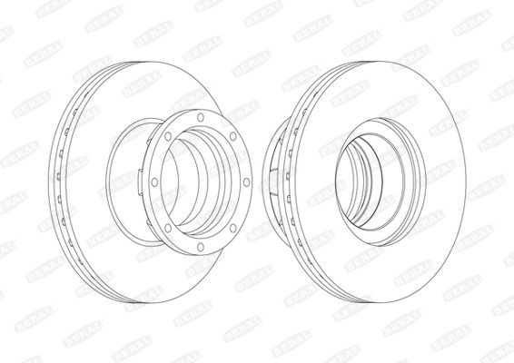 BERAL Bremseskive BCR216A Bremseskive BERAL Mercedes-Benz T2 BCR216A