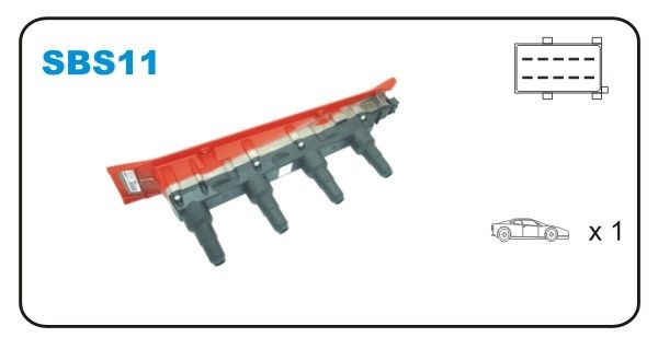 JANMOR Πολλαπλασιαστής SBS11 JANMOR SBS11 Πηνίο ανάφλεξης 900 II Hatchback γνήσια τιμες