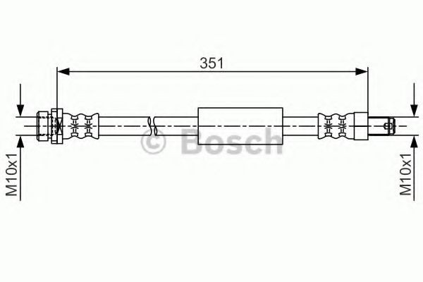 BOSCH Bremseslange 1 987 481 705 Bremseslange BOSCH Ford USA FOCUS 1 987 481 705