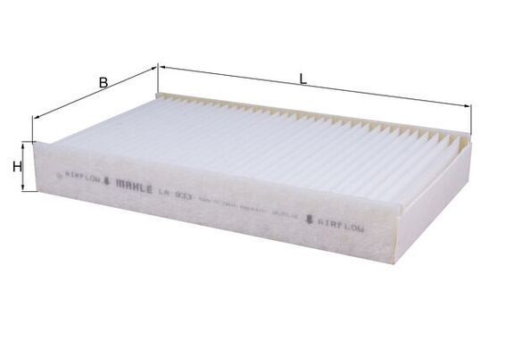 Filtre d'habitacle MAHLE LA 933 MAHLE LA 933: Filtre à air de l'habitacle Lada NIVA 2017