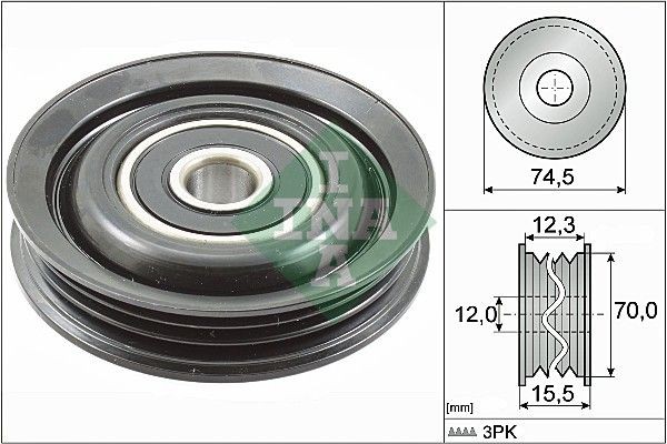 INA Geleiderol / omdraairol v-snaren 532 0786 10 INA 532 0786 10 Geleiderol Nissan Pathfinder R50 goedkoop