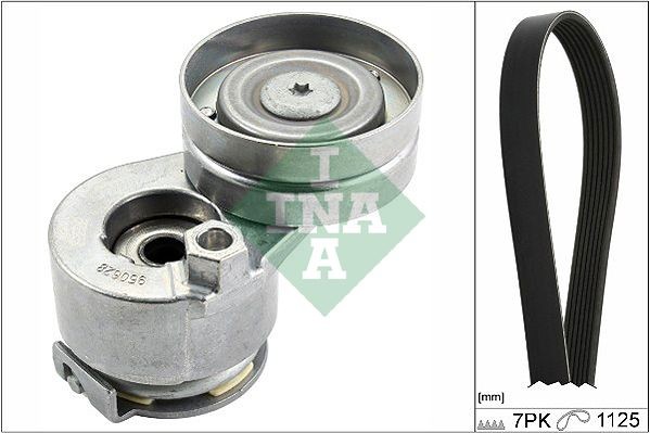 INA Jeu de courroies trapézoïdales à nervures 529 0088 10 INA 529008810 Kit complet de courroies d'accessoire Subaru FORESTER d'origine