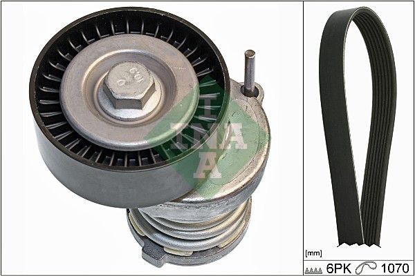 INA Ķīļrievu siksnu komplekts 529 0084 10 INA 529008410 Ķīļrievu siksnu komplekts VW Polo Variant cena