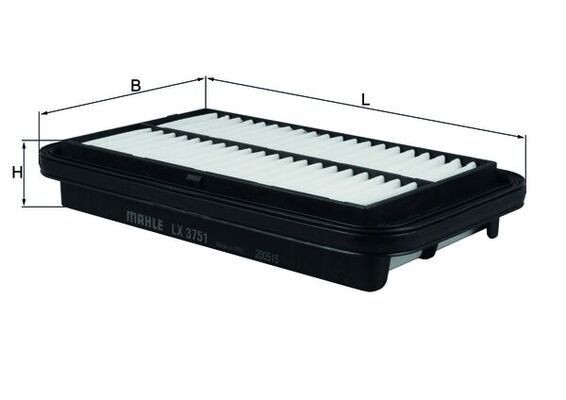 MAHLE Ilmansuodatin LX 3751 Suzuki HA25, HA35 Ilmansuodattimet LX 3751 MAHLE