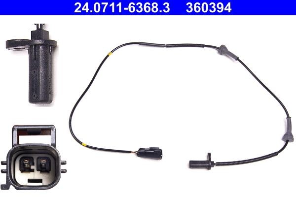 ATE Snímač počtu otáčok kolesa 24.0711-6368.3 Snímač ABS ATE Volvo V60 24.0711-6368.3