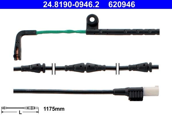 ATE Sensore di usura delle pastiglie freni 24.8190-0946.2 24.8190-0946.2 Sensore pastiglie freni ATE LAND ROVER RANGE ROVER VELAR costo