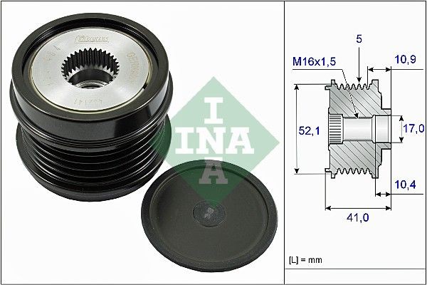 INA Dynamopoelie 535 0272 10 INA 535 0272 10 Vrijloop poelie dynamo MERCEDES-BENZ Citan II Van (420) goedkoop