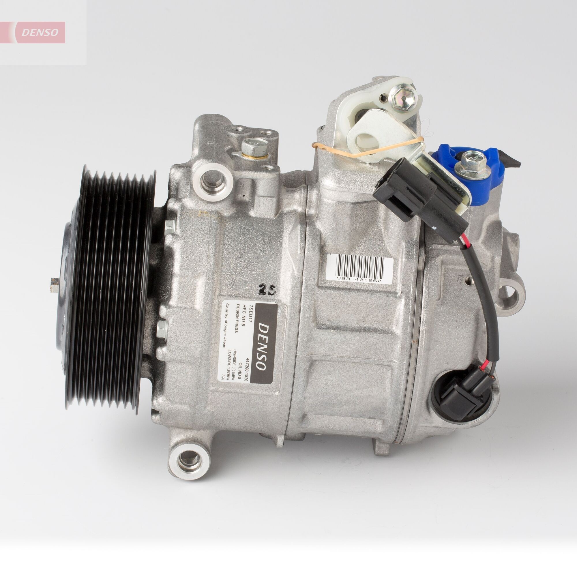 Ilmastoinnin kompressori DENSO DCP14019 DENSO DCP14019 LAND ROVER RANGE ROVER 2008 Ilmastoinnin kompressori