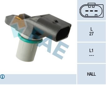 FAE Αισθητήρας, θέση εκκεντροφ. άξονα 79361 79361 Αισθητήρας εκκεντροφόρου OPEL CORSA FAE