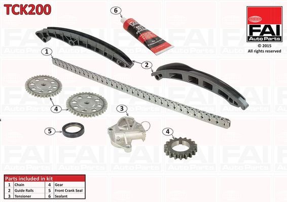 FAI AutoParts Styrekædesæt TCK200 Styrekædesæt FAI AutoParts Volkswagen CORRADO TCK200