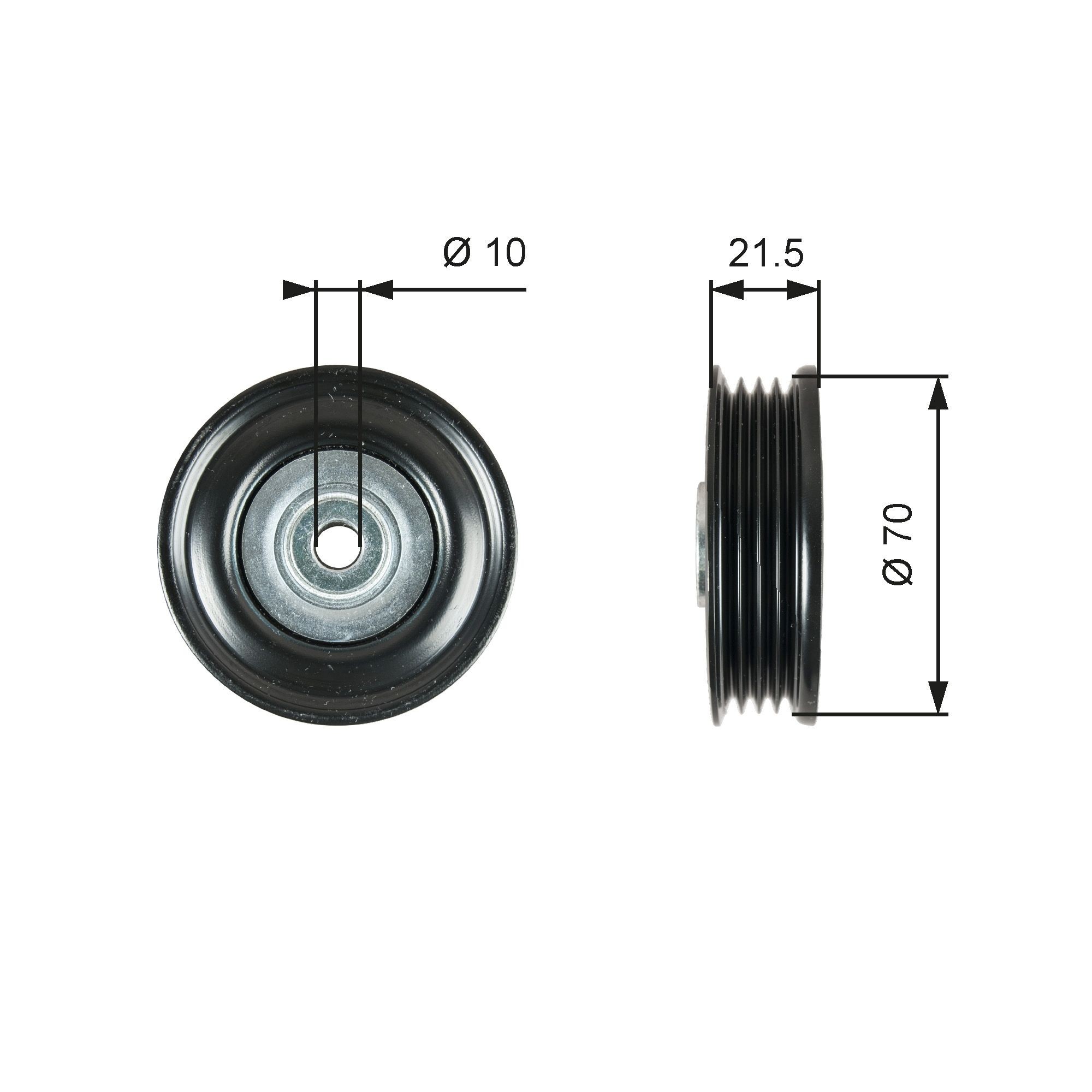 Umlenkrolle Keilrippenriemen GATES T36747 GATES DriveAlign T36747: Führungsrolle Suzuki SWIFT 2017