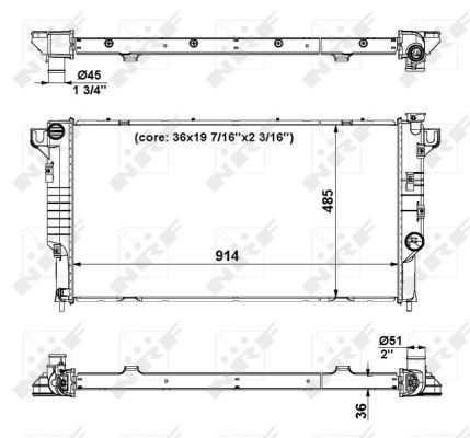 NRF Engine radiator 56024 56024 NRF radiator for DODGE CHARGER