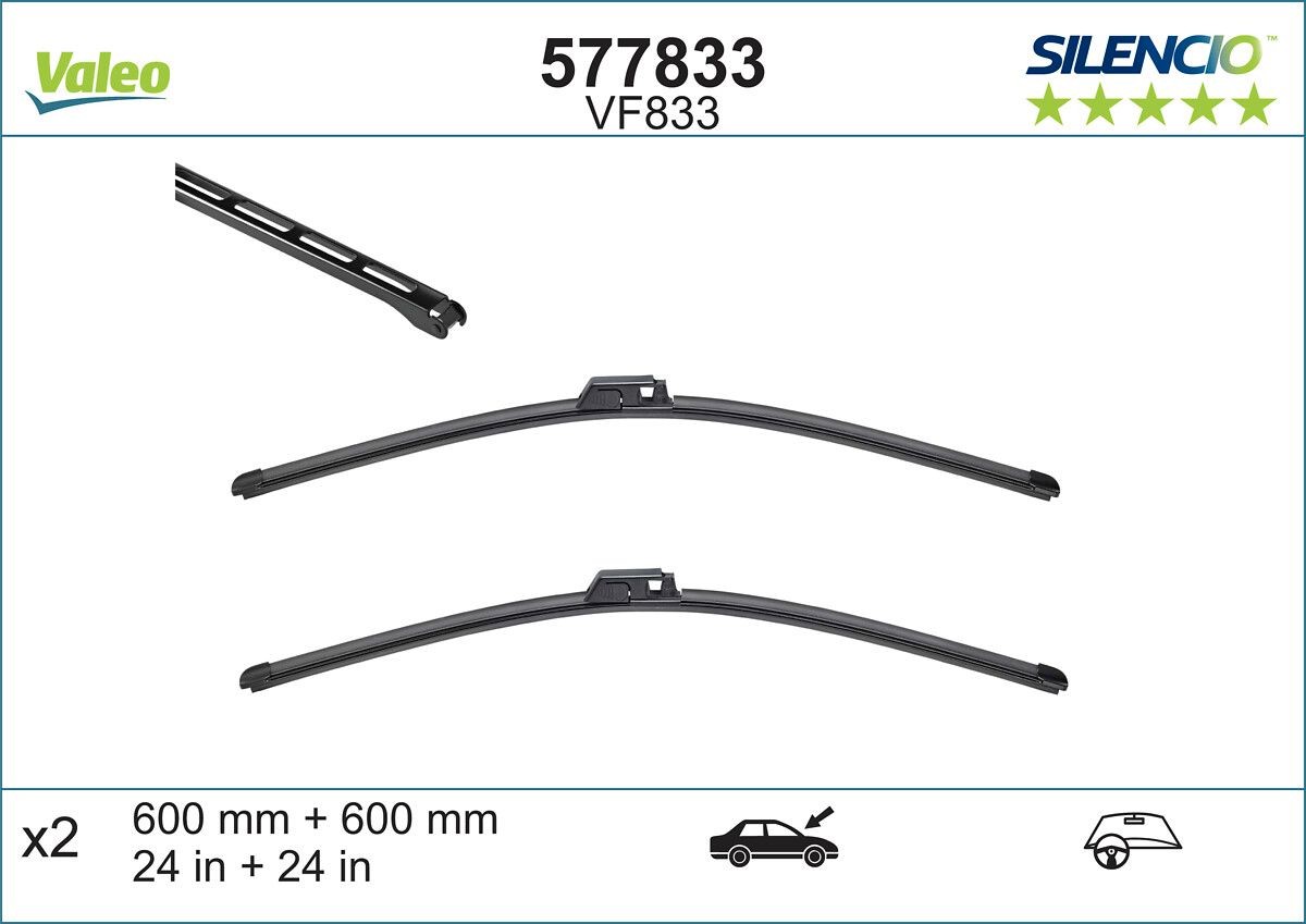 VALEO Wiper blade 577833 VALEO 577833 BENTLEY Flying Spur (ZG2_) wiper blades price