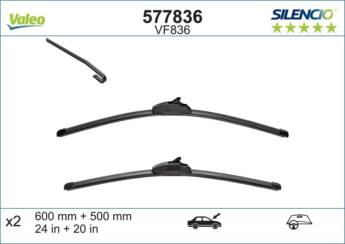 VALEO Stieracia lišta 577836 Stierače VALEO Land Rover DISCOVERY SILENCIO X.TRM 577836